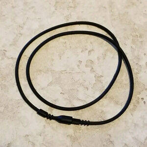 16" Black Silicone Rubber Stretchy Snap Necklace Cord